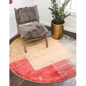 8' x 8' Kashkuli Gabbeh Round Rug
