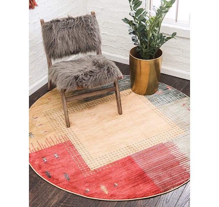 3' 3 x 3' 3 Kashkuli Gabbeh Round Rug