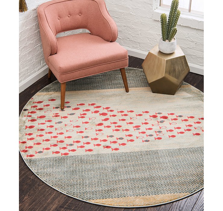 8' x 8' Kashkuli Gabbeh Round Rug