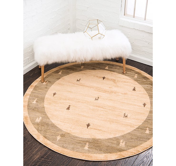 3' 3 x 3' 3 Kashkuli Gabbeh Round Rug