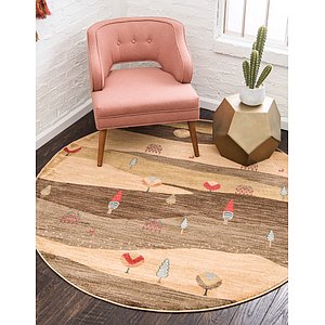 6' x 6' Kashkuli Gabbeh Round Rug