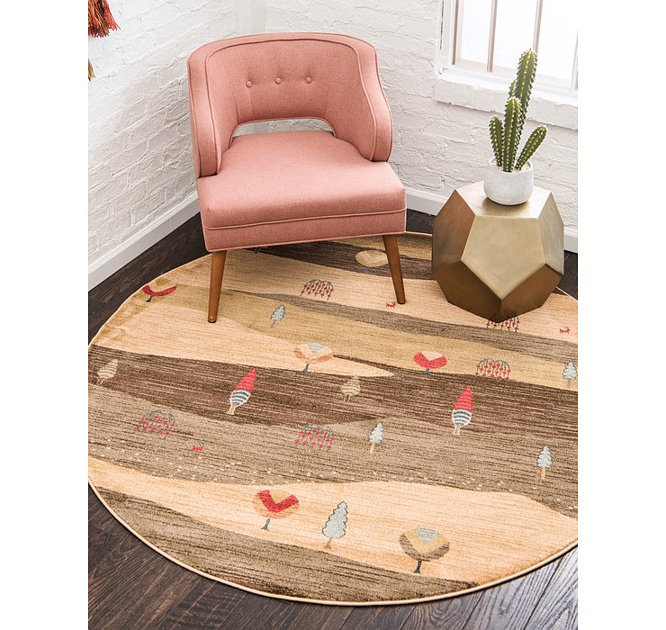 8' x 8' Kashkuli Gabbeh Round Rug