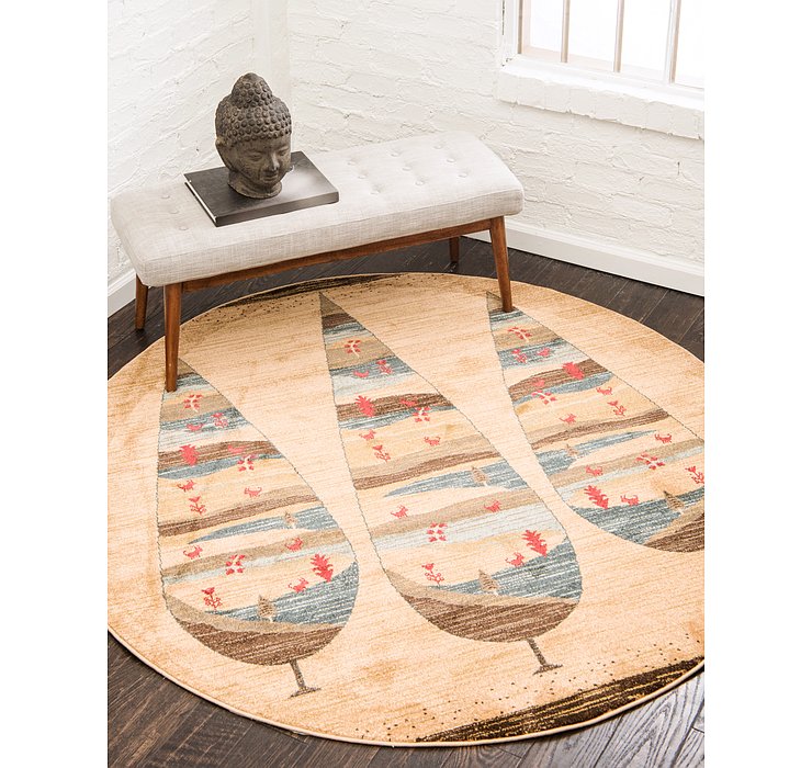 8' x 8' Kashkuli Gabbeh Round Rug
