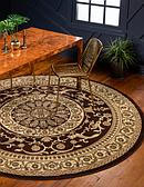 6' x 6' Classic Aubusson Round Rug thumbnail