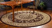 6' x 6' Classic Aubusson Round Rug thumbnail