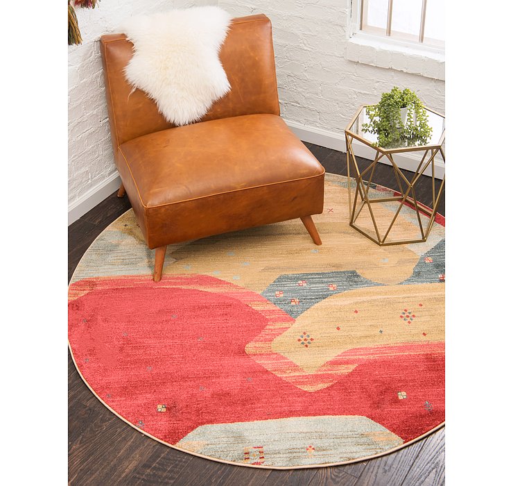 8' x 8' Kashkuli Gabbeh Round Rug