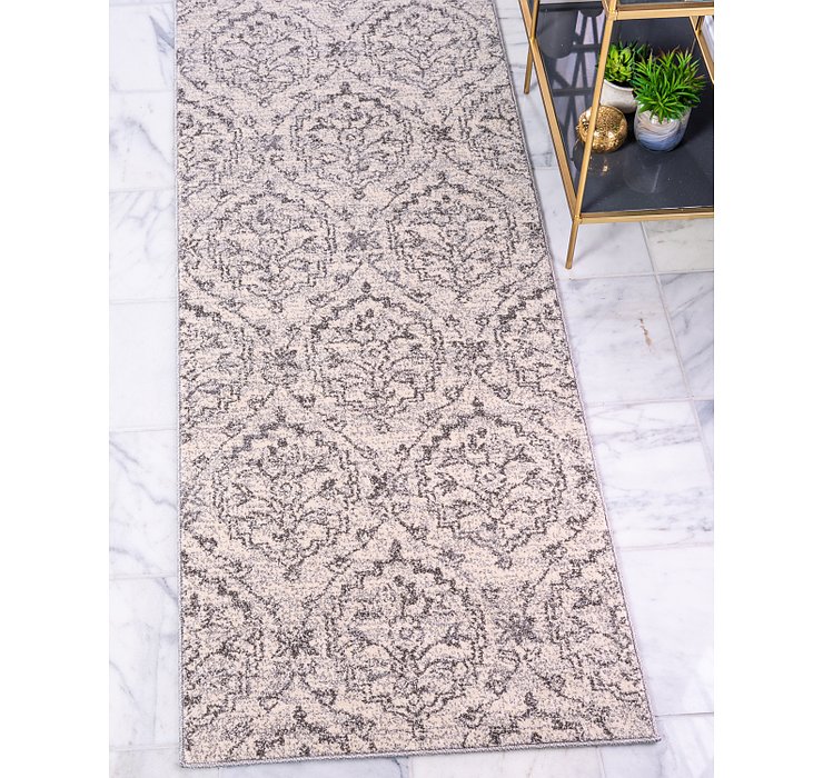 2' 7 x 10' Damask Runner Rug