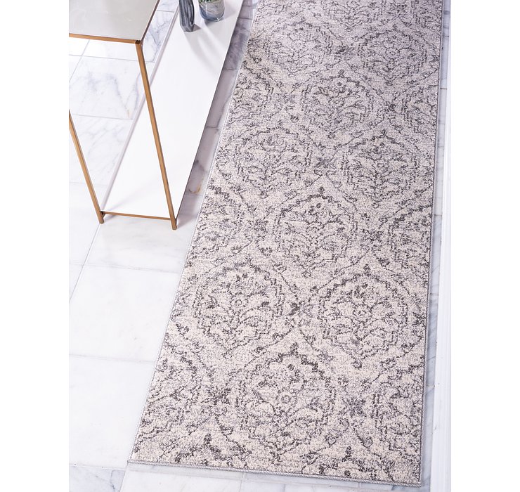 2' 7 x 10' Damask Runner Rug