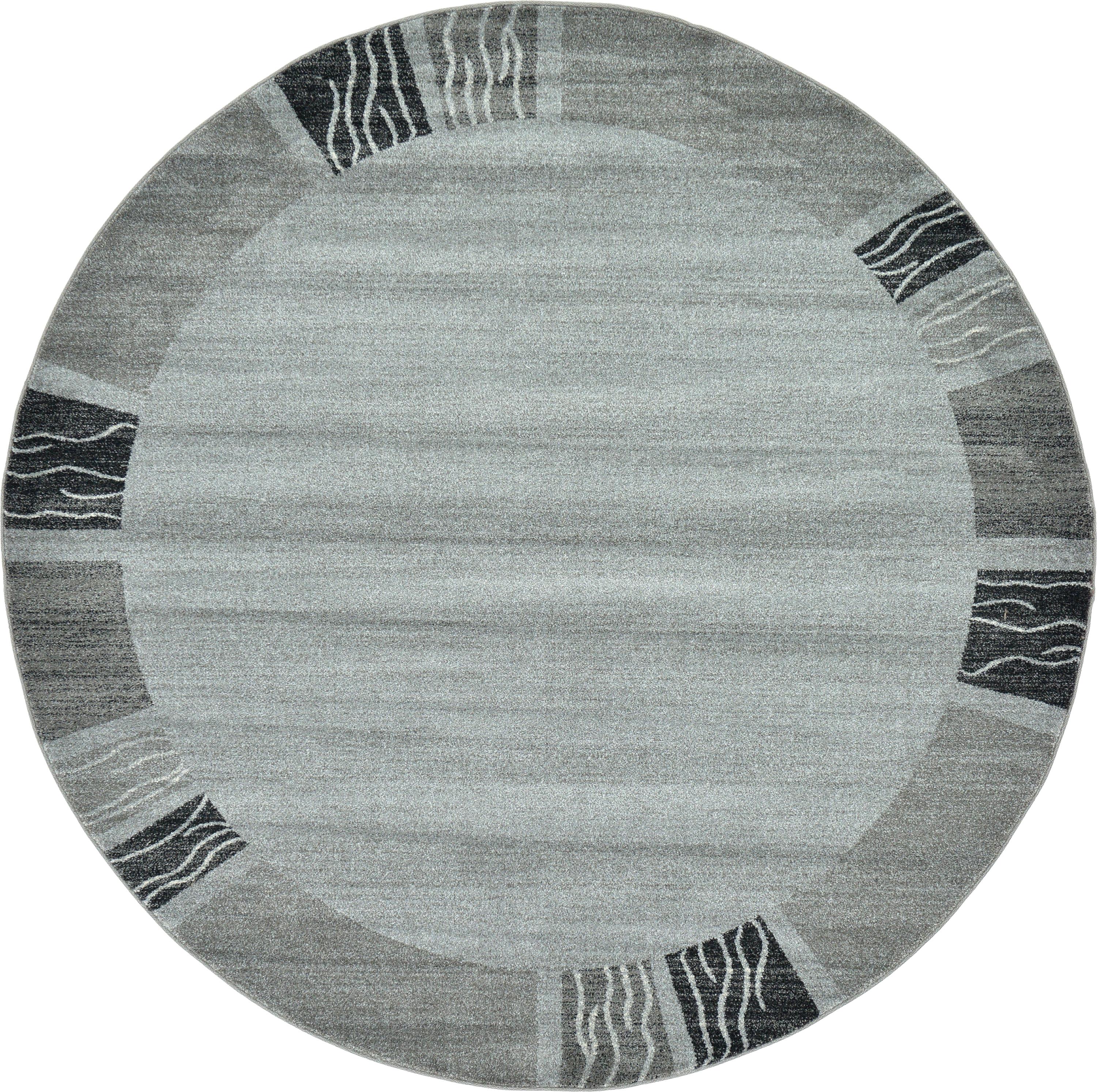 Light Gray 8' x 8' Loft Round Rug eSaleRugs