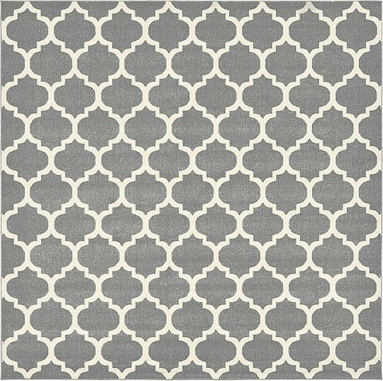 Dark Gray 10 X Trellis Square Rug Area Rugs Erugs