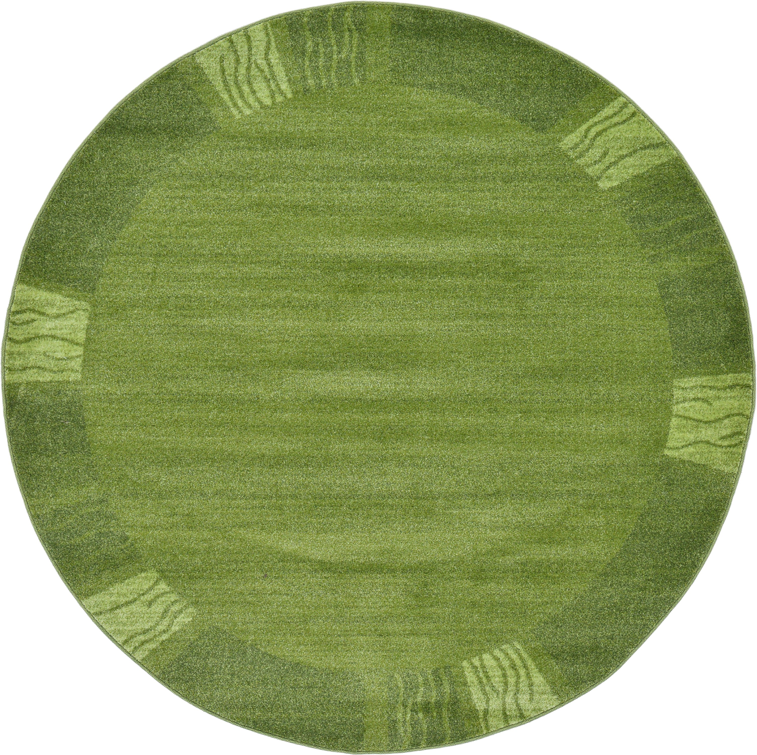 Light Green 6' x 6' Loft Round Rug Area Rugs eSaleRugs