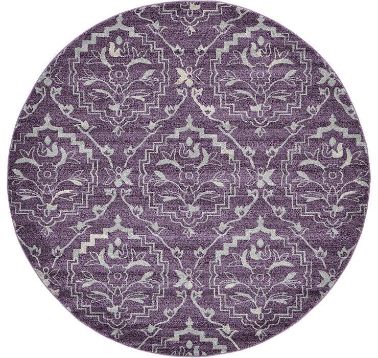 8' x 8' Damask Round Rug