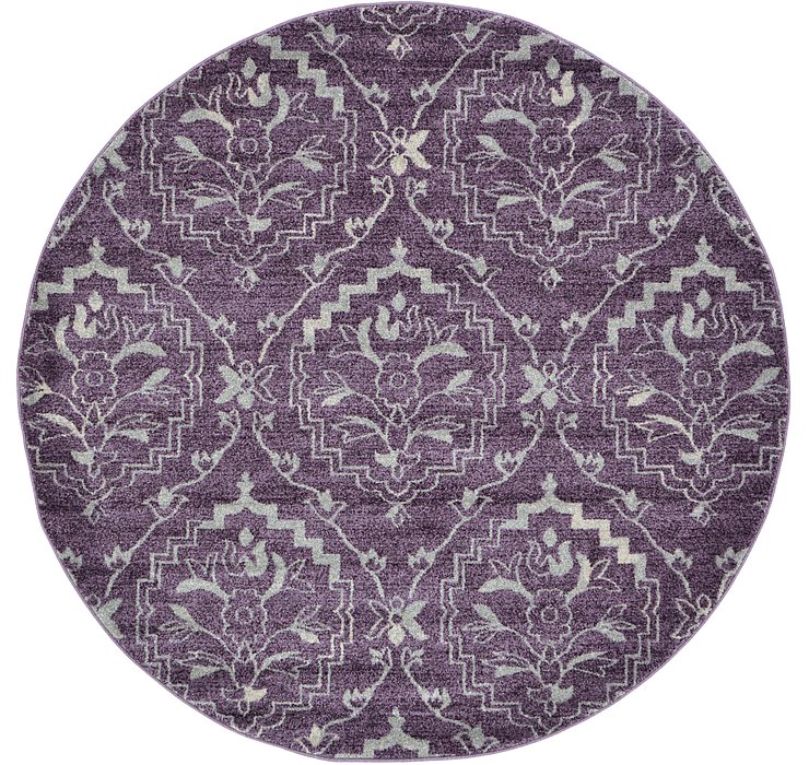 6' x 6' Damask Round Rug