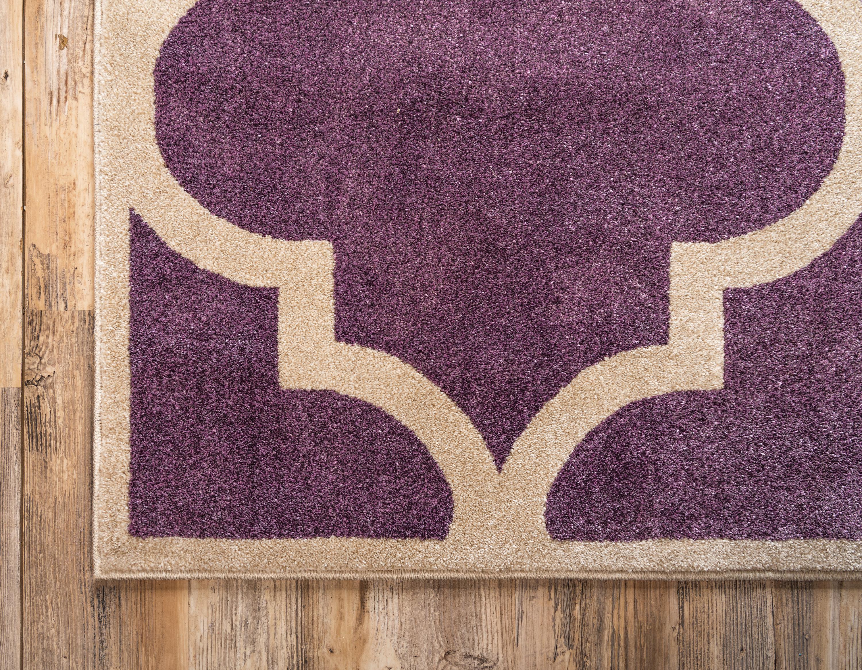 Purple 9' x 12' Trellis Rug iRugs UK