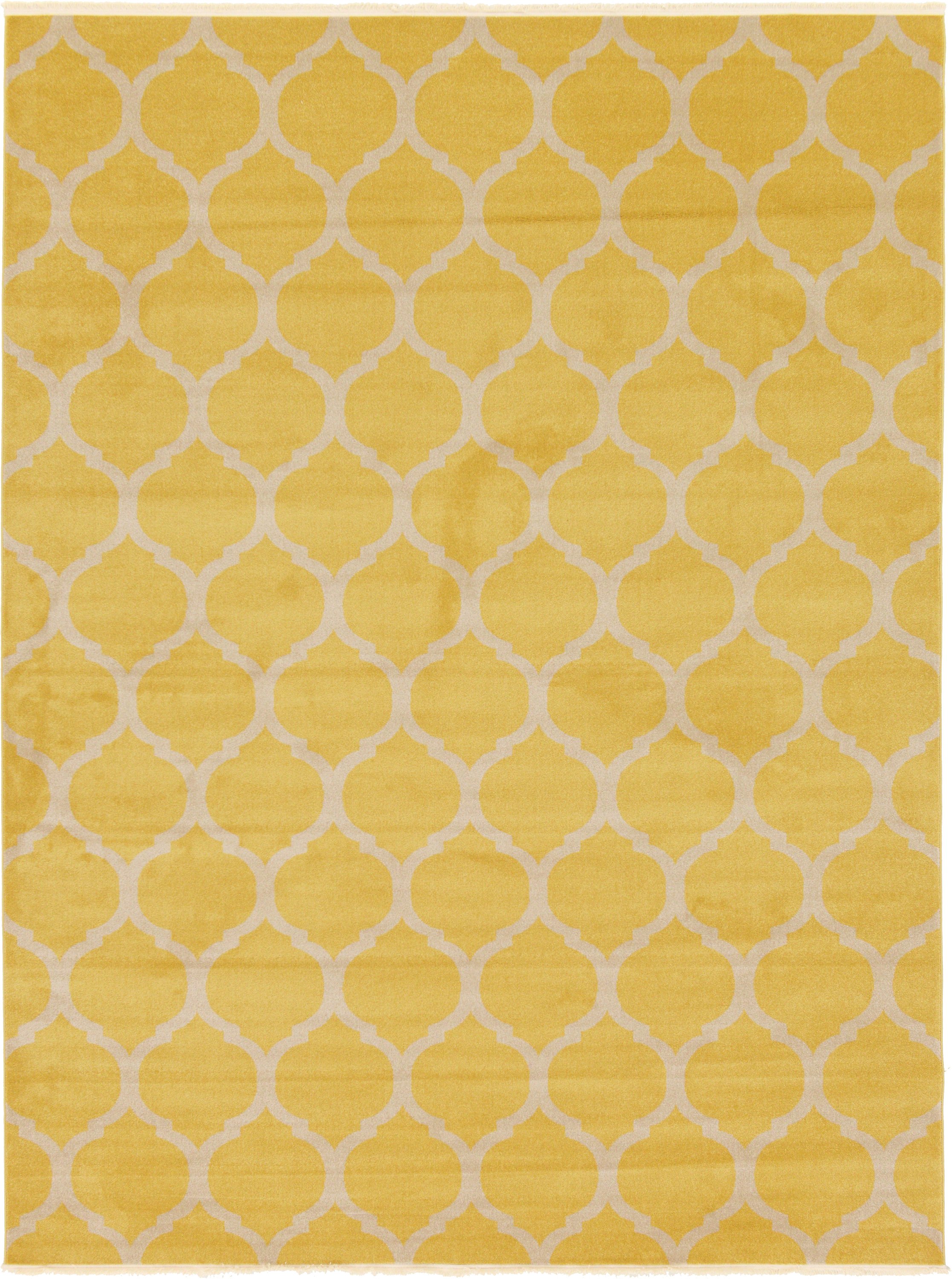 Yellow 9' x 12' Trellis Rug Area Rugs eSaleRugs