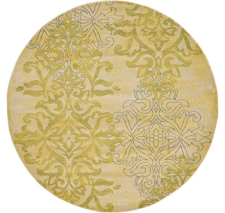 8' x 8' Damask Round Rug