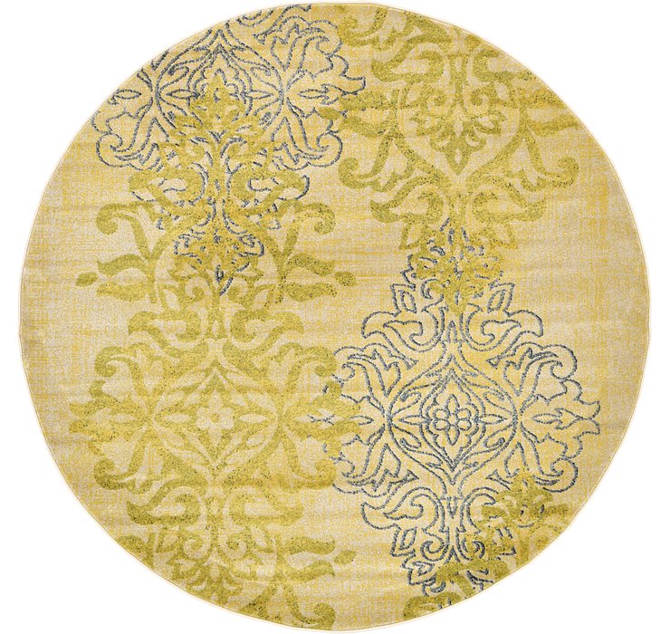 6' x 6' Damask Round Rug