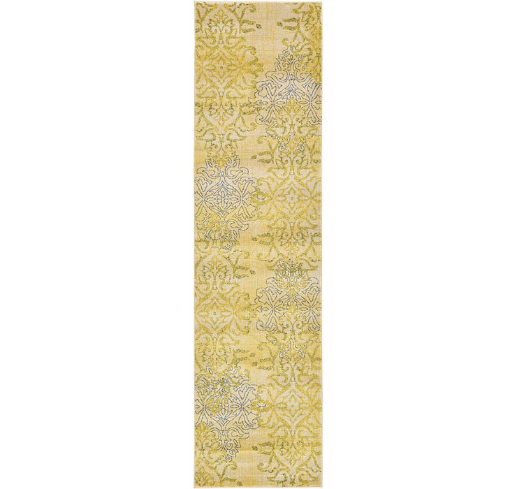 2' 7 x 10' Damask Runner Rug