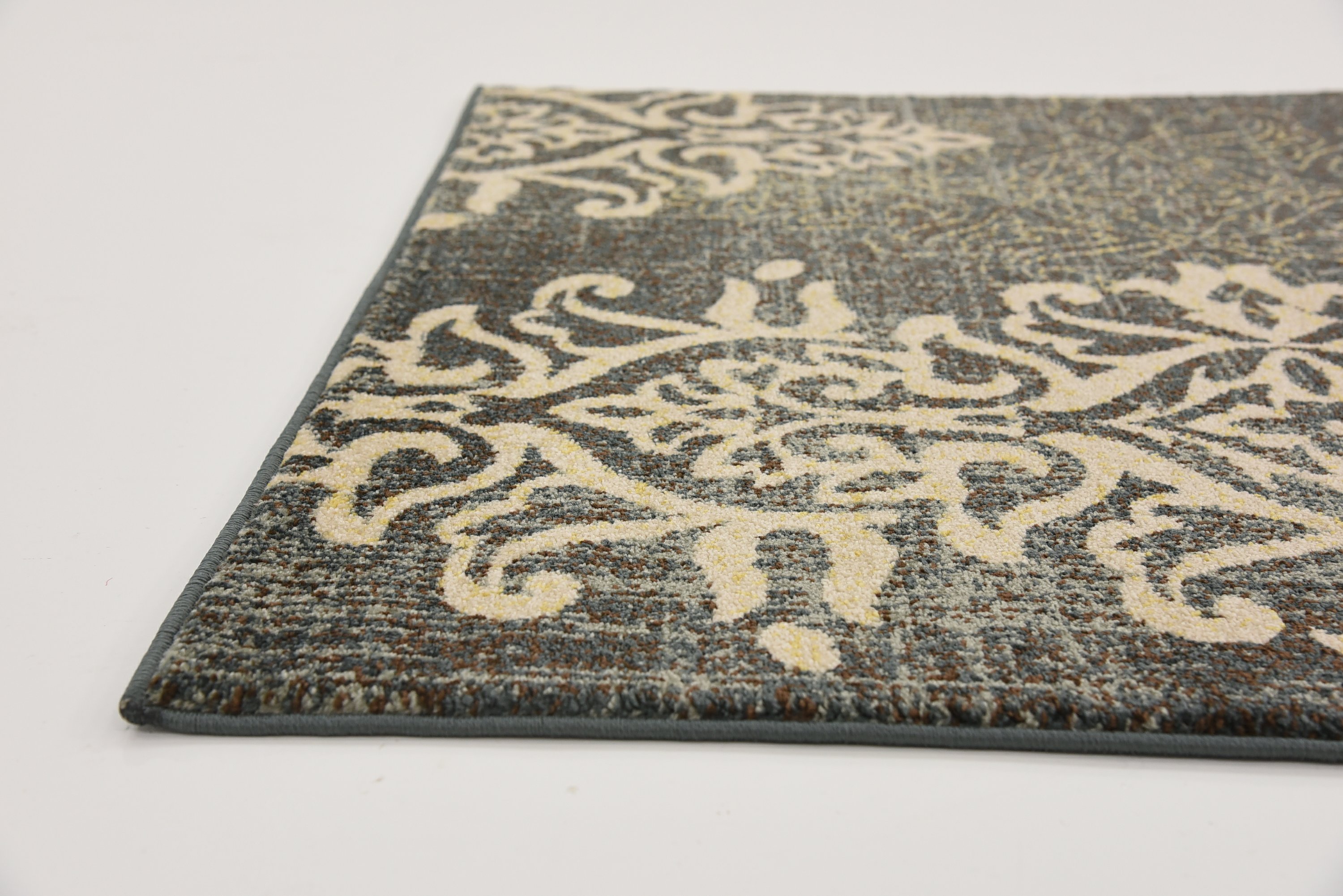 Blue 3' 3 x 5' 3 Damask Rug Area Rugs eSaleRugs