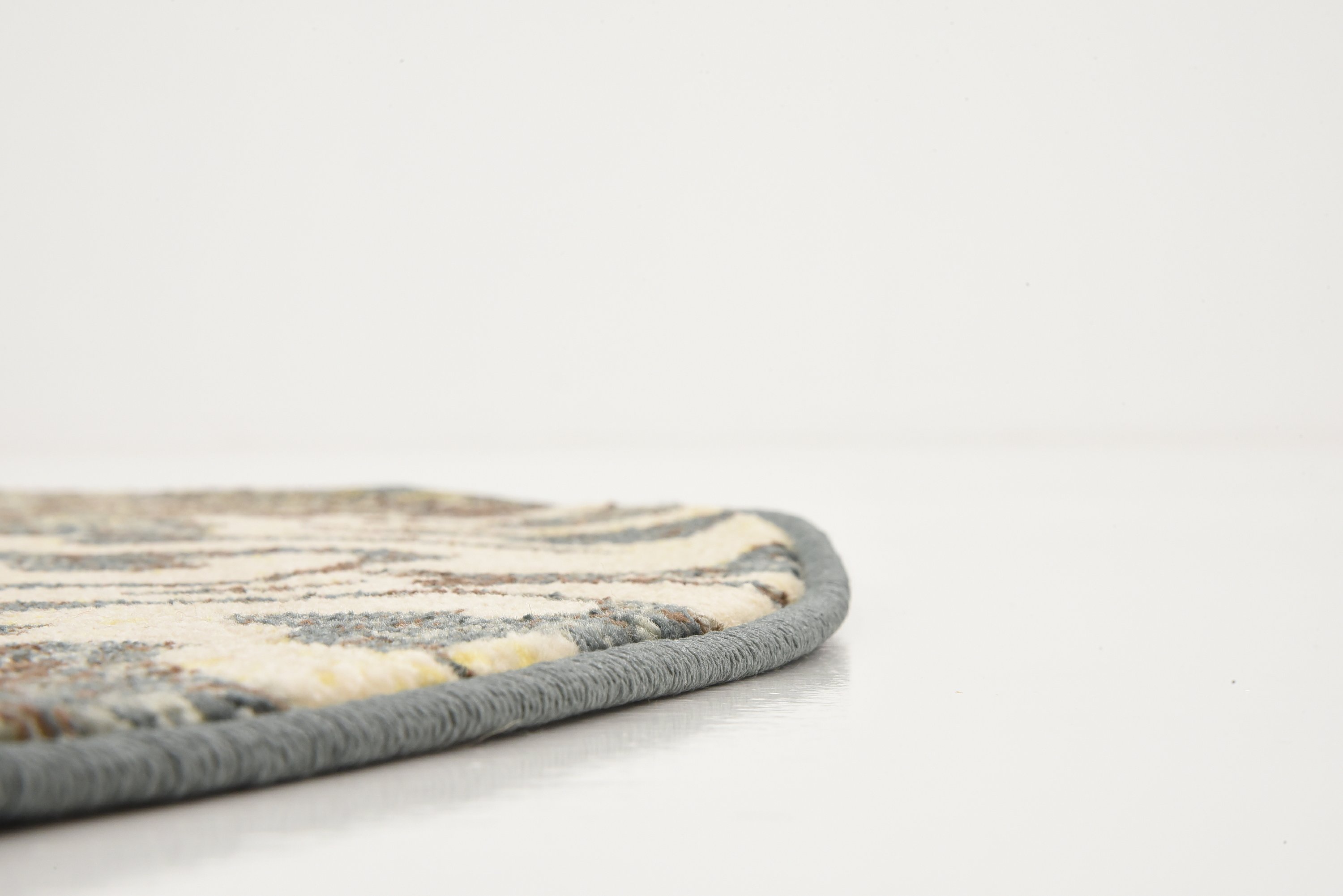 Blue 6' x 6' Damask Round Rug Area Rugs eSaleRugs