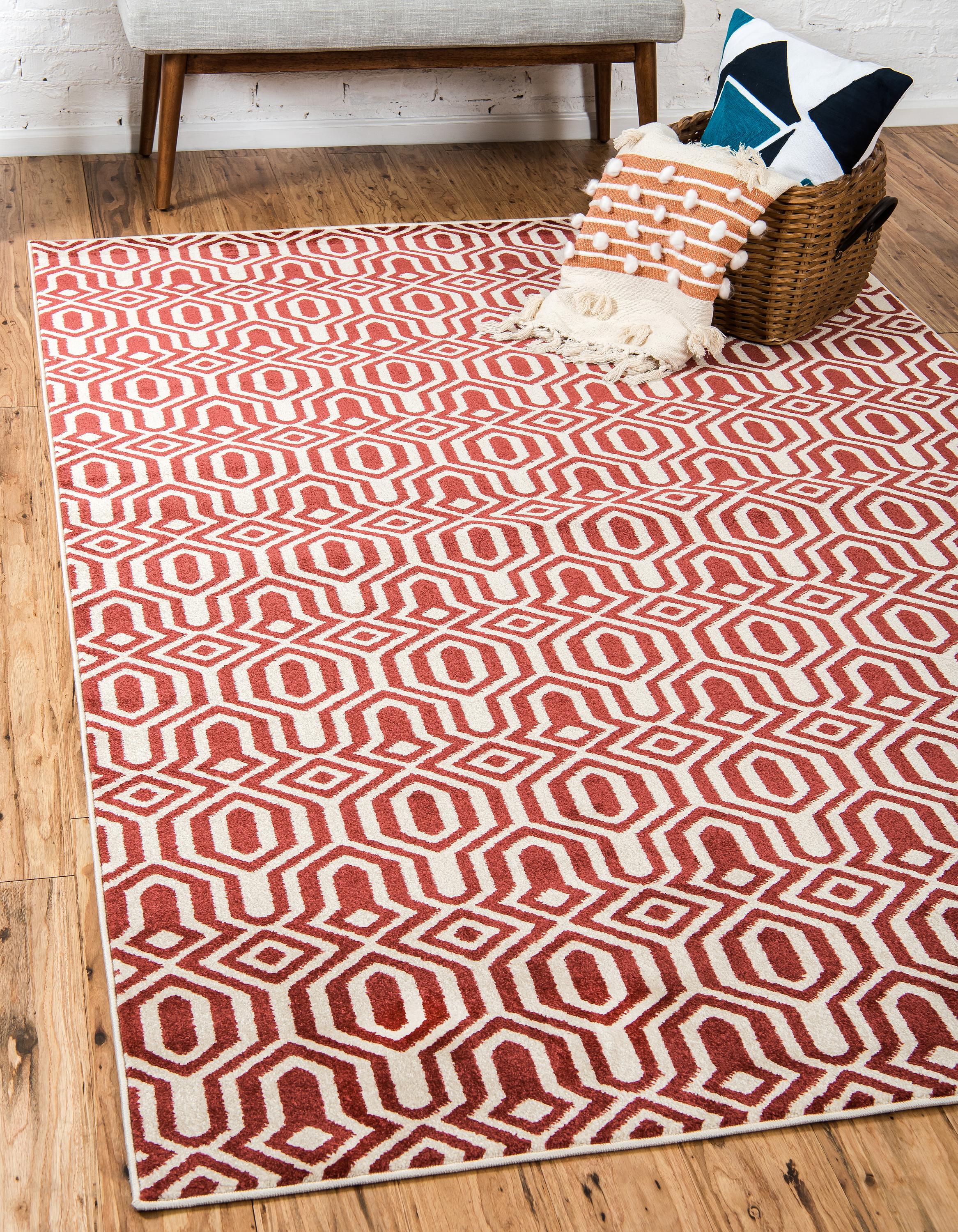 Red 9' x 12' Trellis Rug eSaleRugs