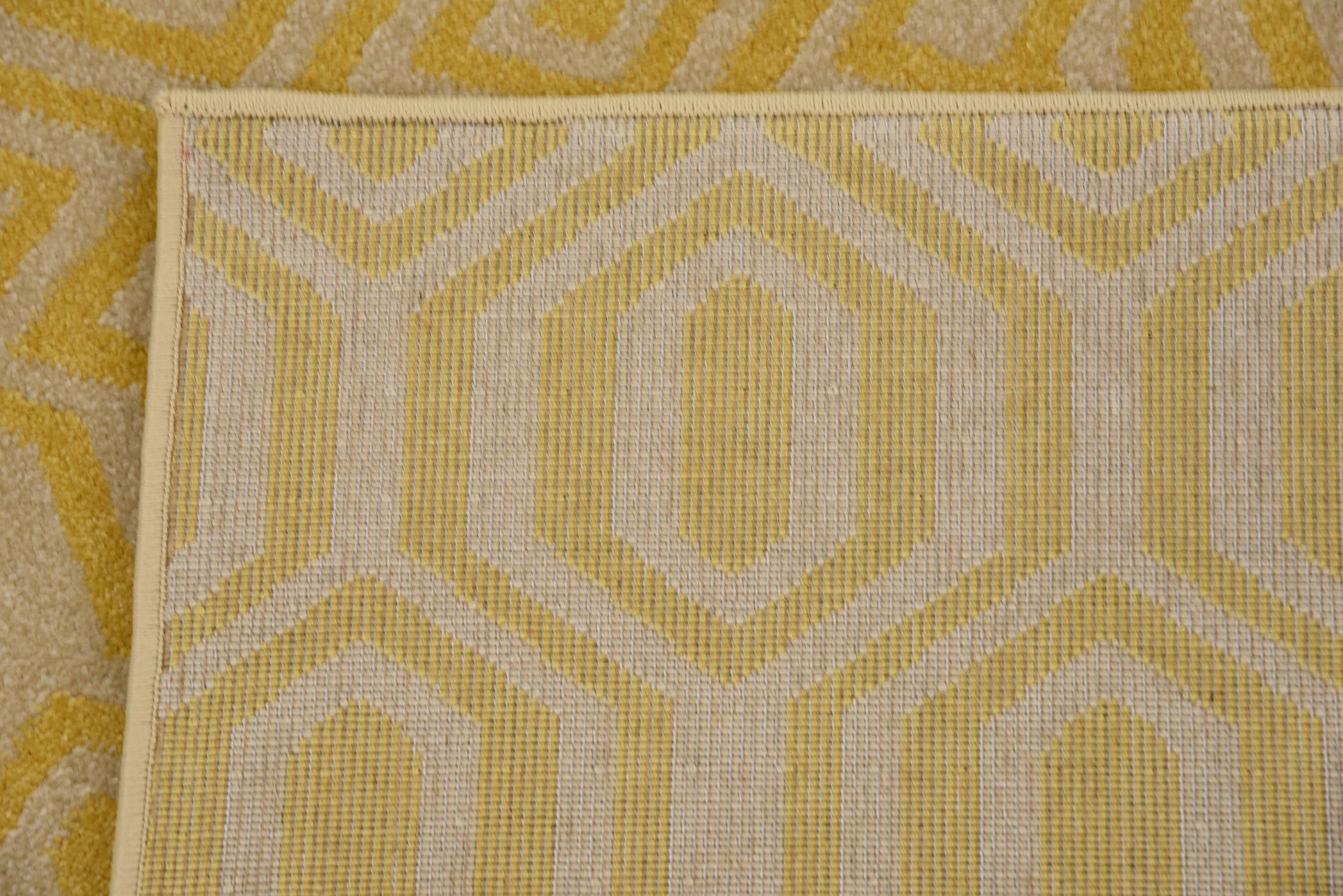 Yellow 5' x 8' Trellis Rug iRugs UK