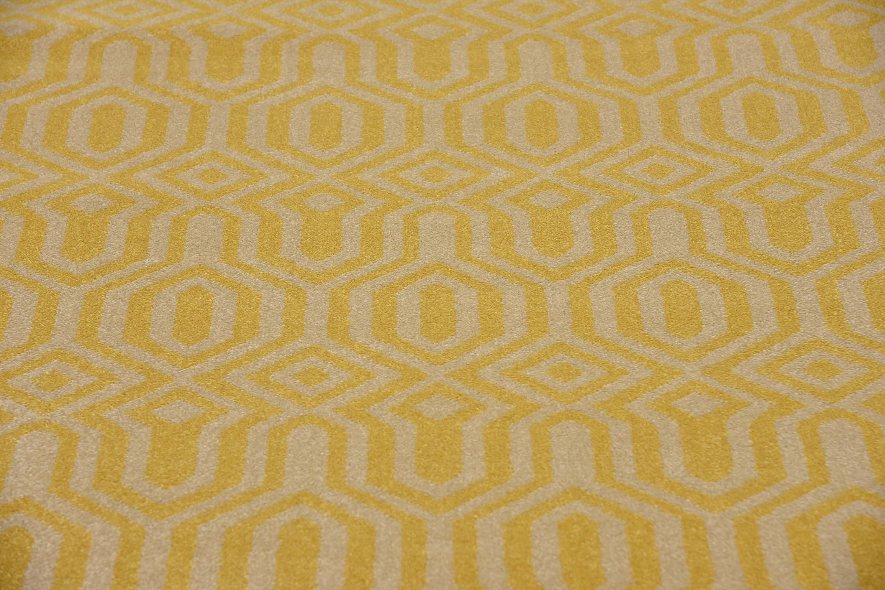 Yellow 5' x 8' Trellis Rug iRugs UK