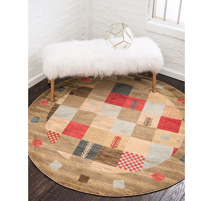 6' x 6' Kashkuli Gabbeh Round Rug