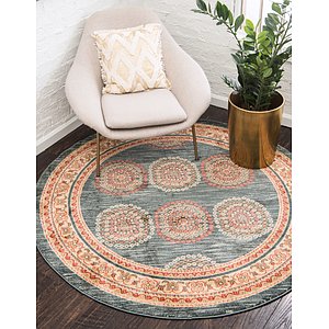 6' x 6' Kashkuli Gabbeh Round Rug