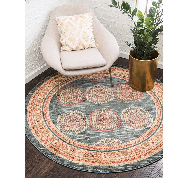 8' x 8' Kashkuli Gabbeh Round Rug