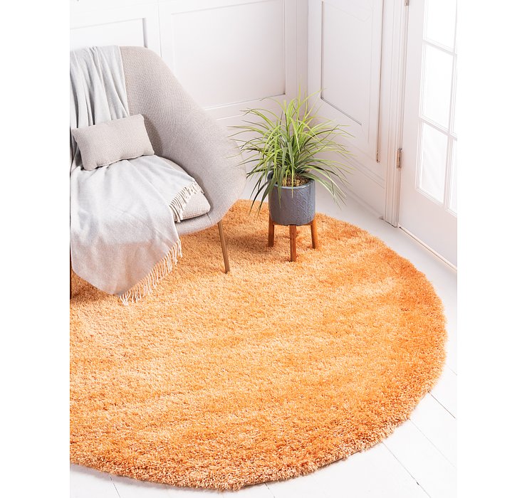 8' x 8' Luxe Solid Shag Round Rug