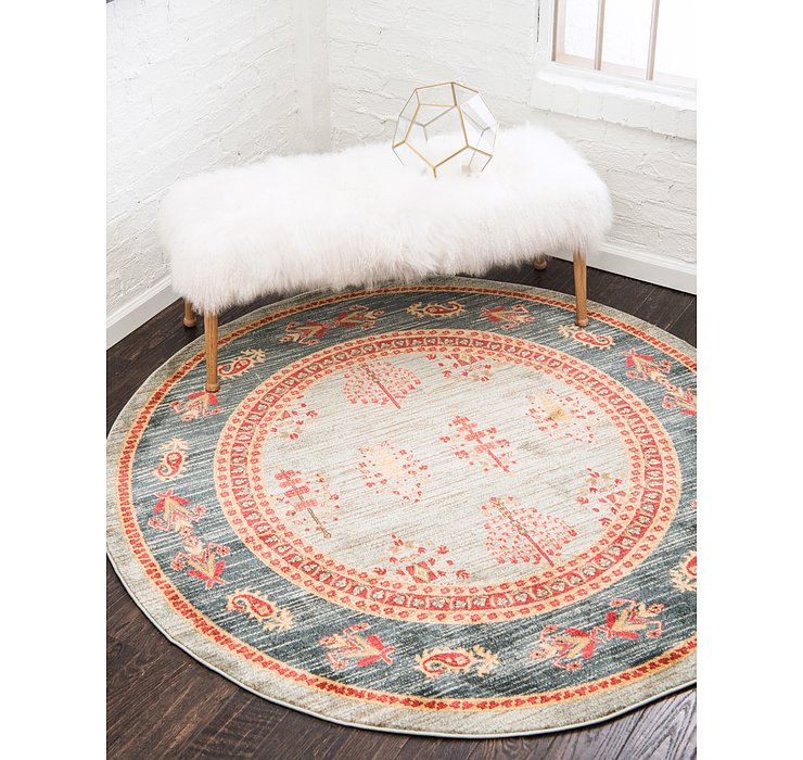 8' x 8' Kashkuli Gabbeh Round Rug