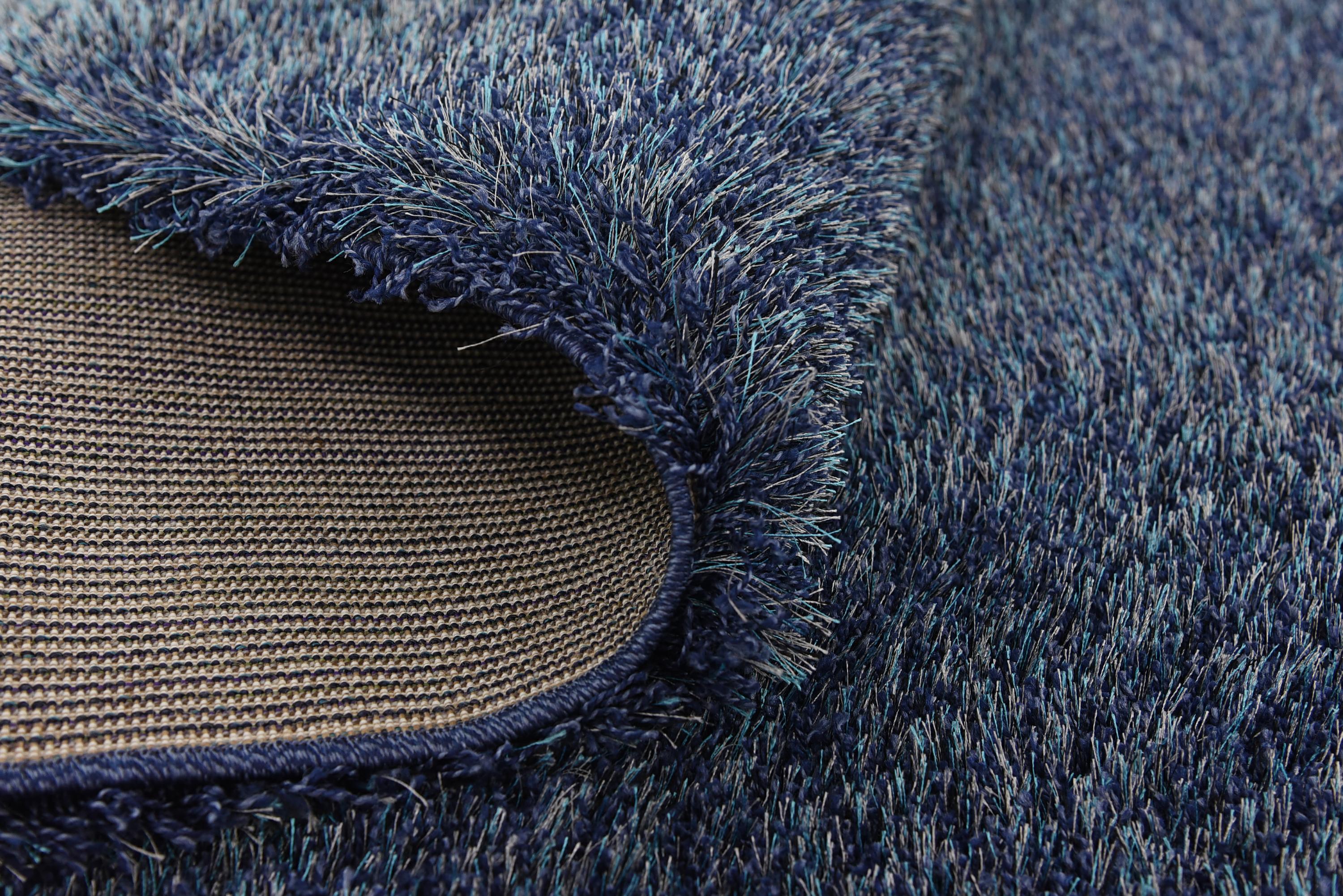 Navy Blue 9' x 12' Luxe Solid Shag Rug eSaleRugs