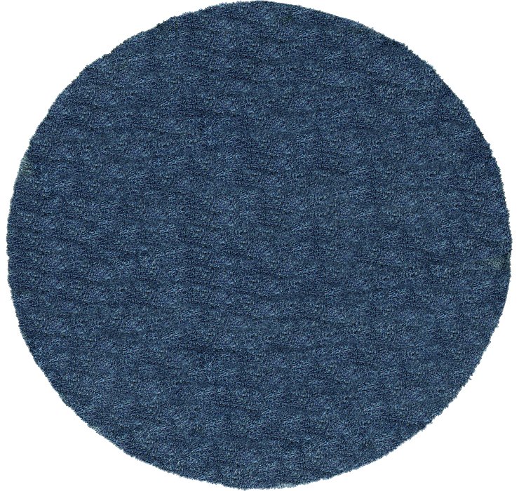 8' x 8' Luxe Solid Shag Round Rug