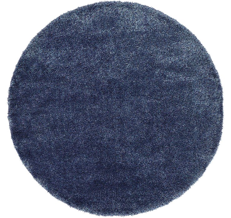 6' x 6' Luxe Solid Shag Round Rug