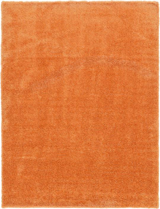 Orange 9' x 12' Luxe Solid Shag Rug Area Rugs eSaleRugs