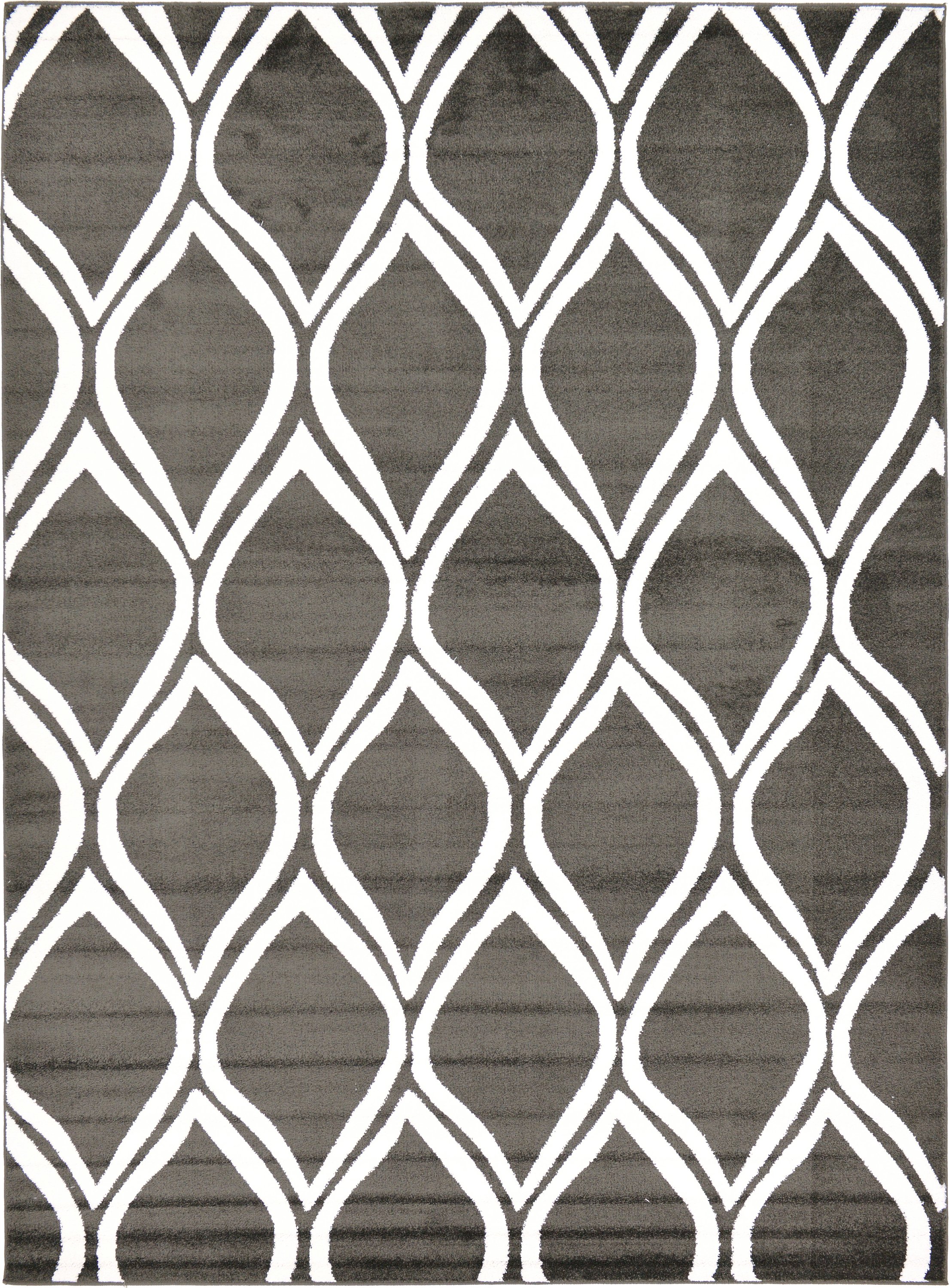 Dark Gray 8' x 11' 2 Trellis Rug Area Rugs eSaleRugs