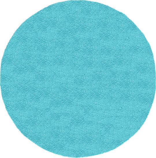 Turquoise 8 X Solid Frieze Round Rug Area Rugs Irugs Uk Main Image Of Rug