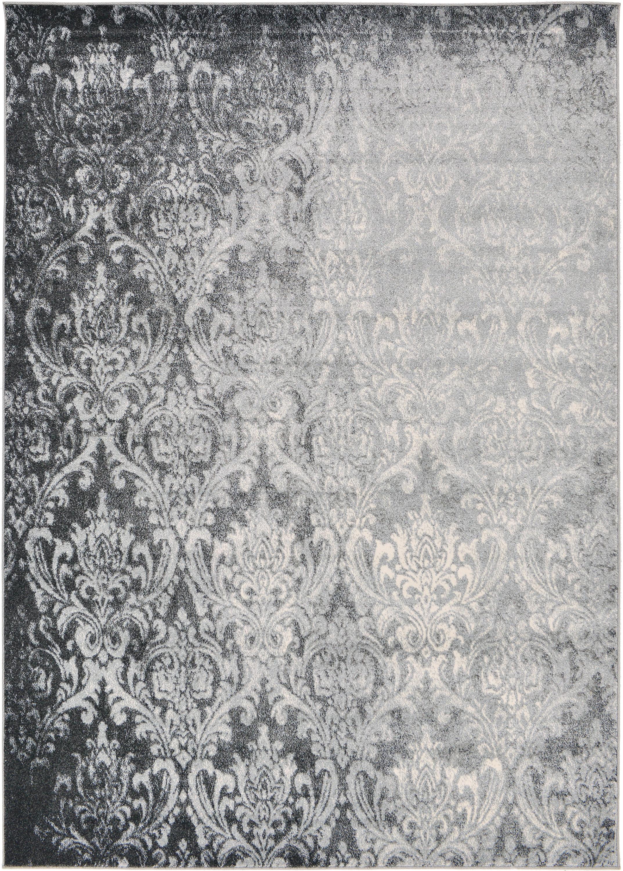Light Gray 7' x 10' Damask Rug eSaleRugs
