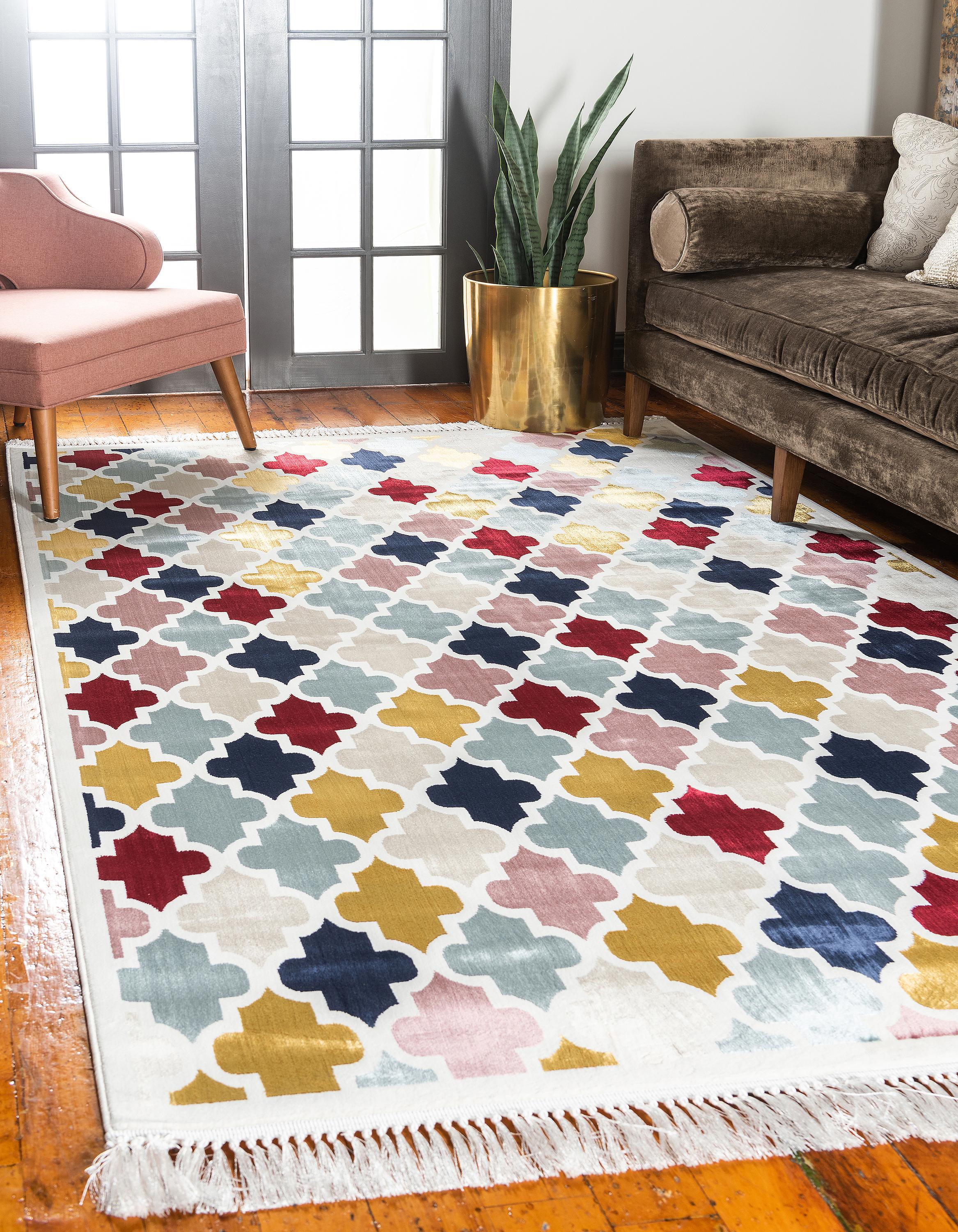 Ivory 5' x 8' Trellis Rug eSaleRugs