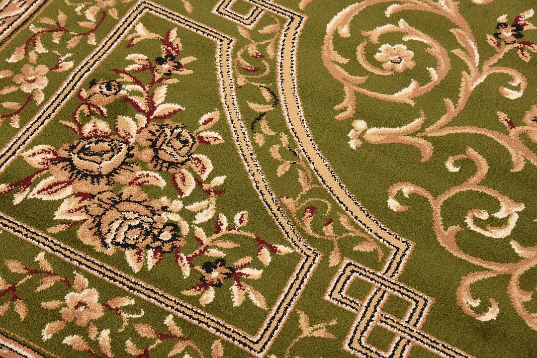 Light Green 7' x 10' Classic Aubusson Rug iRugs UK