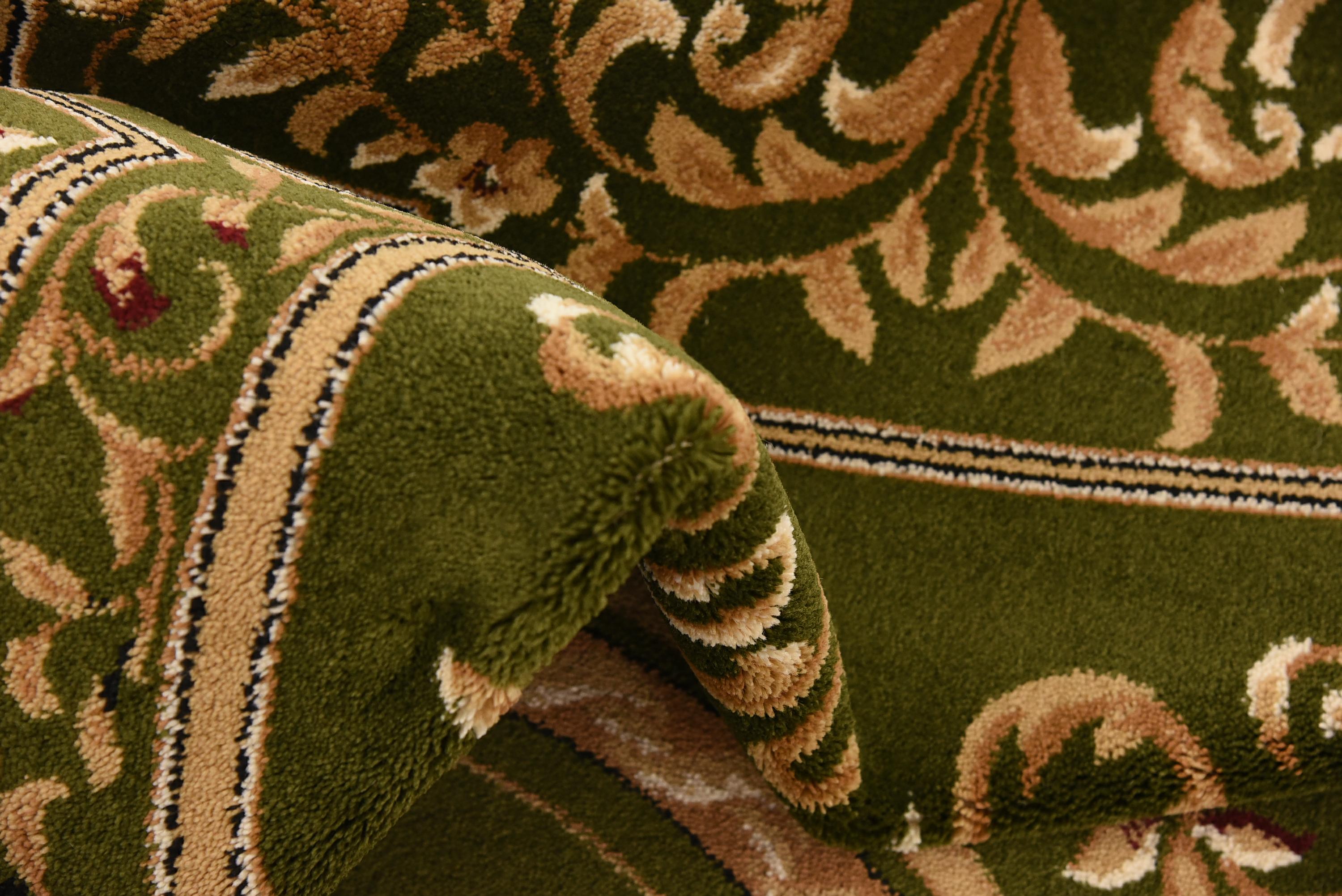 Light Green 7' x 10' Classic Aubusson Rug iRugs UK