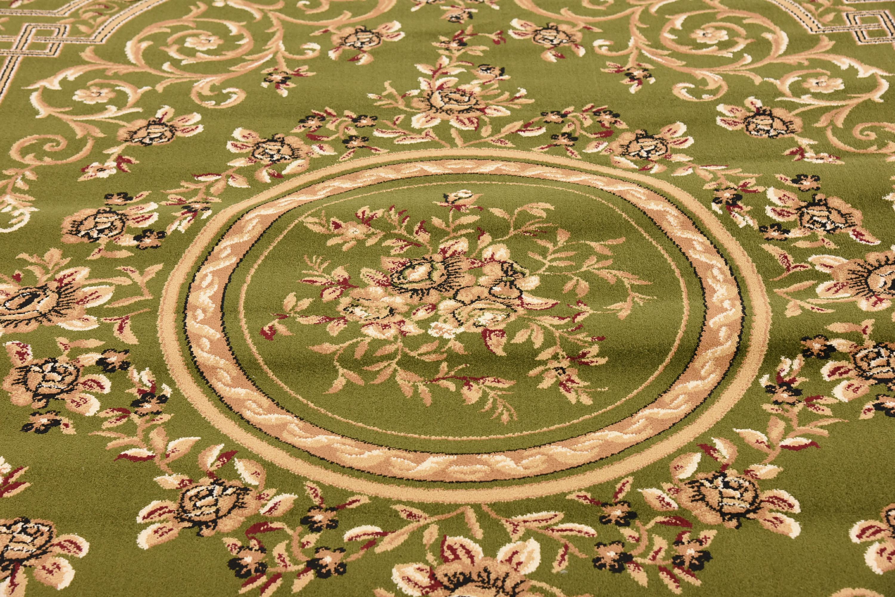 Light Green 7' x 10' Classic Aubusson Rug eSaleRugs