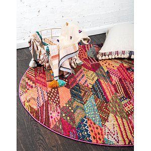Unique Loom 8' x 8' Sedona Round Rug