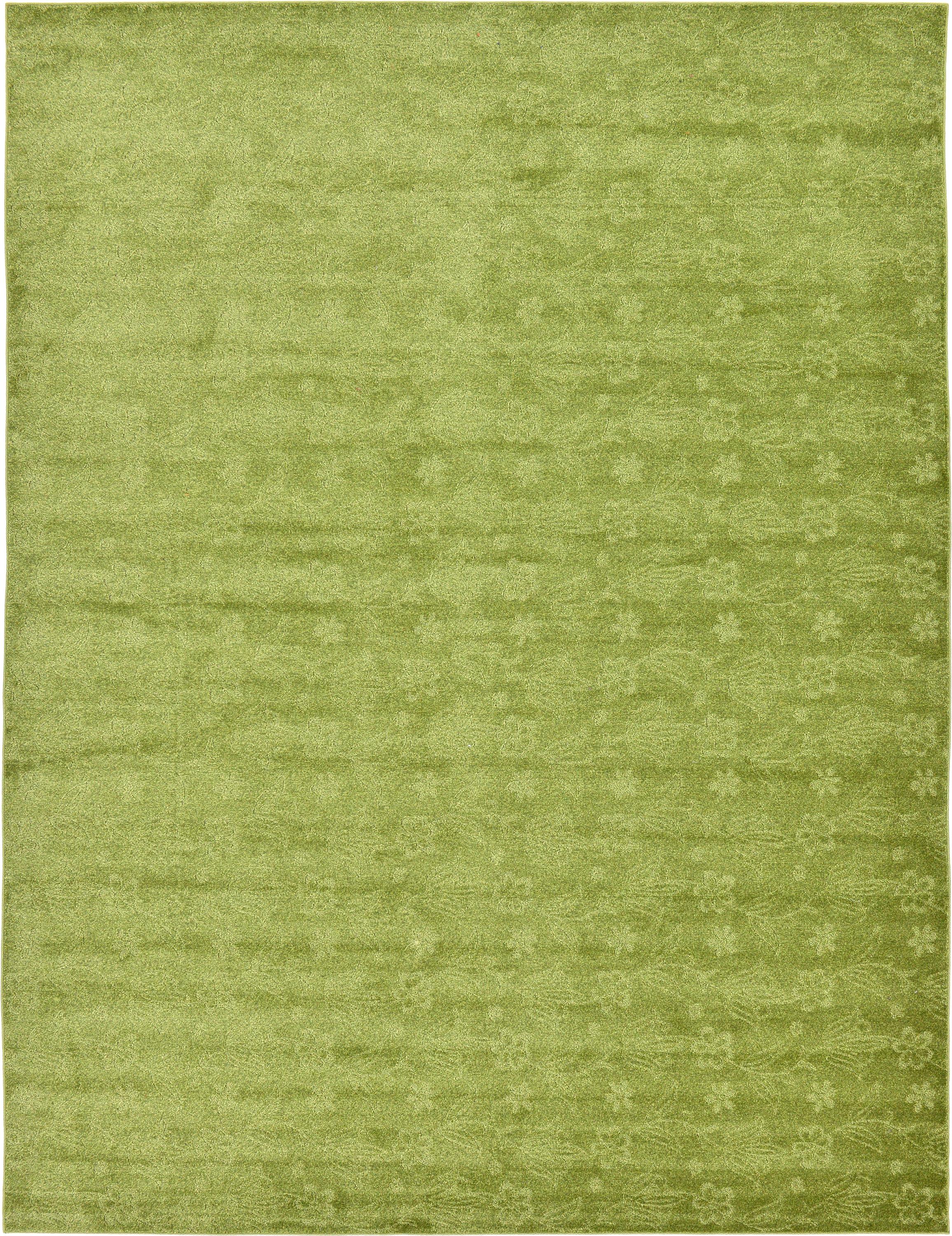Light Green 9' 10 x 13' Floral Basic Rug eSaleRugs