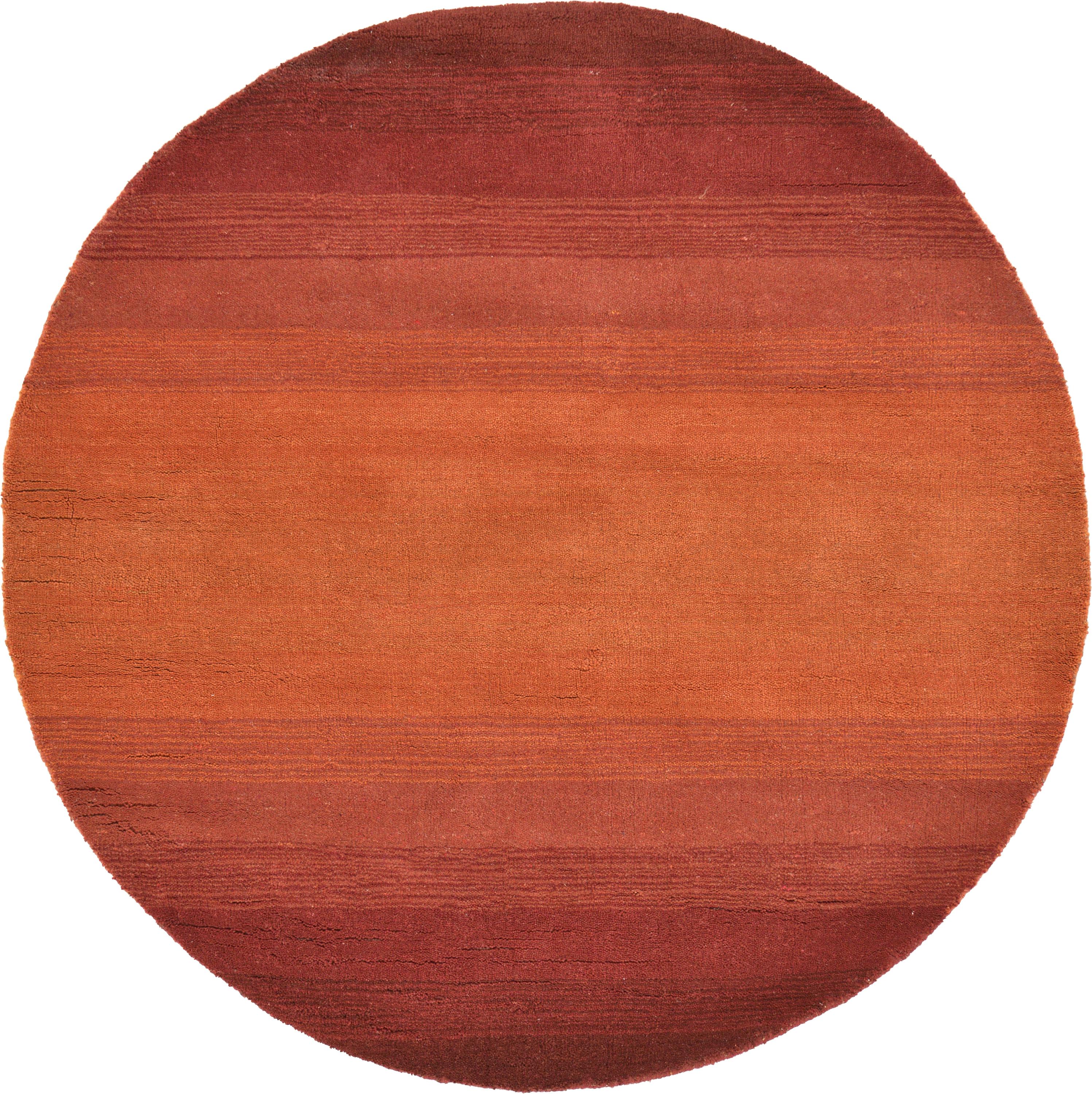 Burgundy 4' 11 x 4' 11 Reproduction Gabbeh Round Rug eSaleRugs