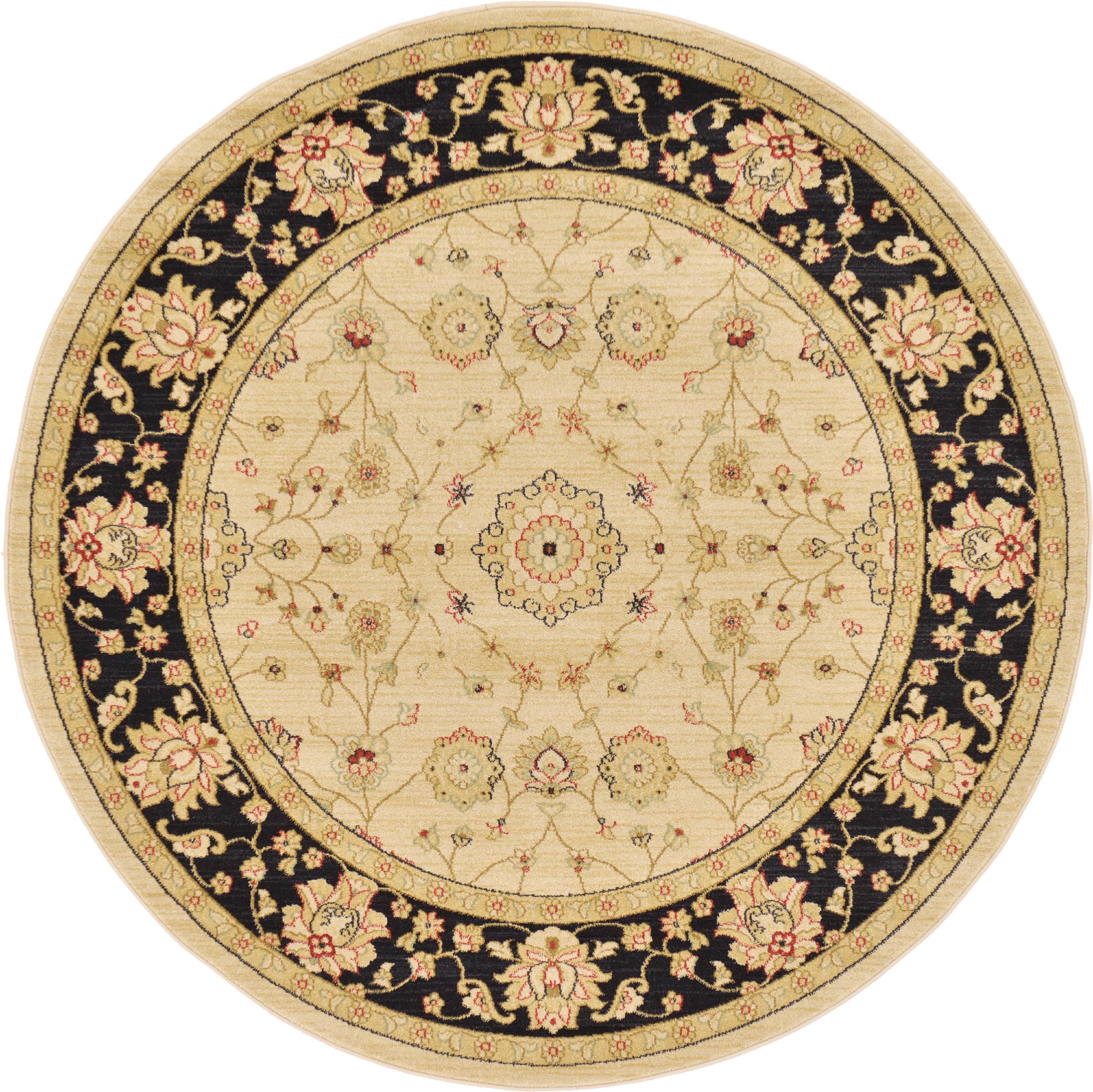Cream 6' x 6' Kensington Round Rug eSaleRugs