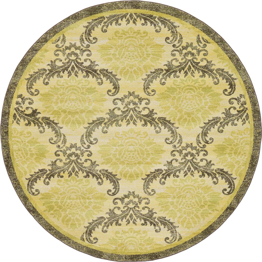 Cream 8 X Damask Round Rug Area Rugs Irugs Uk Main 8 X Damask Round Rug Photo