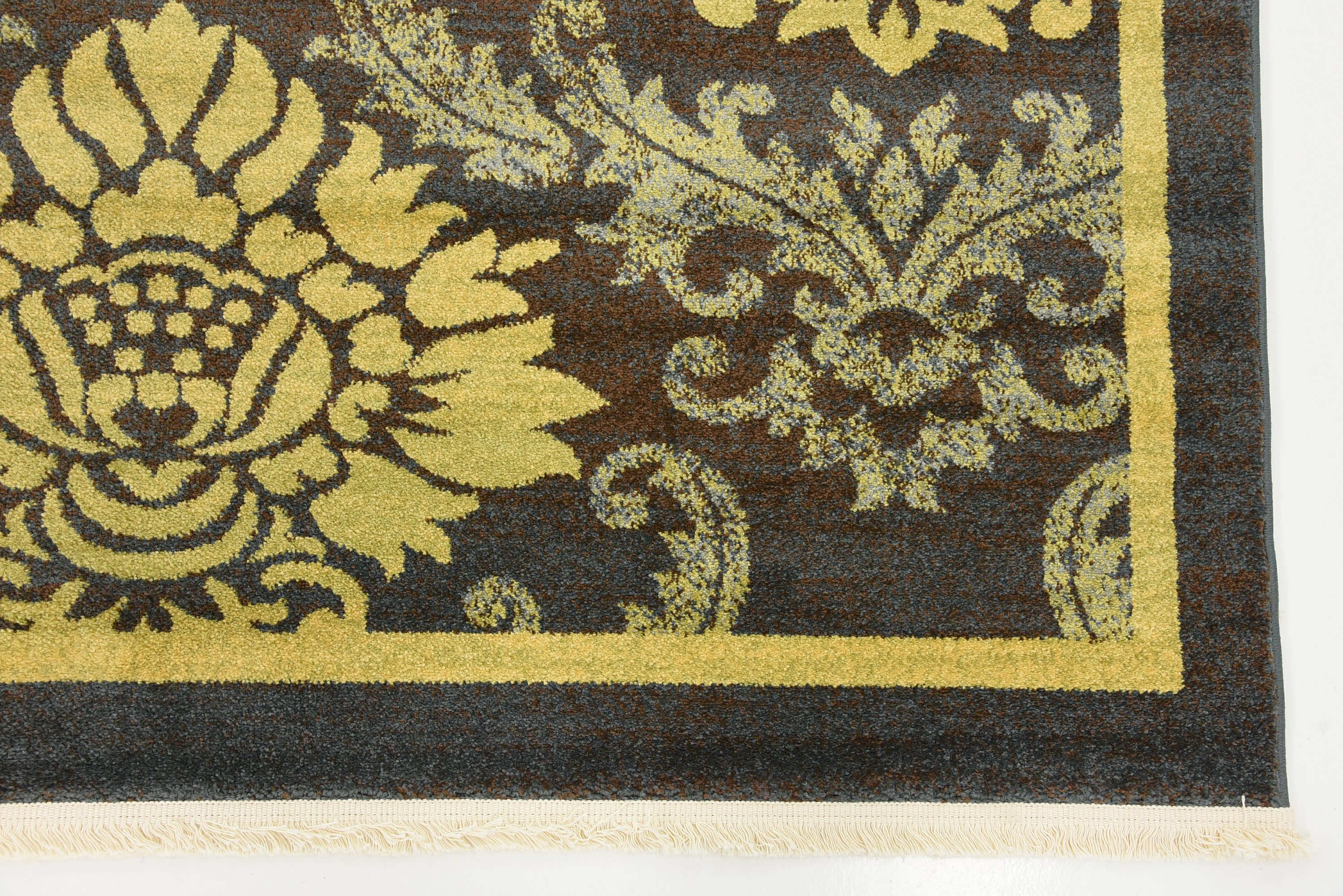 Navy Blue 9' x 12' Damask Rug Area Rugs eSaleRugs