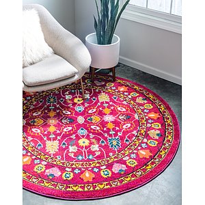 Unique Loom 6' x 6' Medici Round Rug